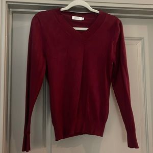 LALABEE Women's V Neck Long Sleeve Soft Stretch Pullover Knit Top Sweater